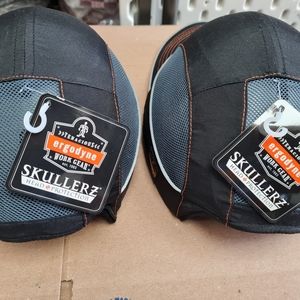 NEW WITH TAGS TWO ERGODYNE SKULLERZ BUMP CAPS, WORK GEAR ,HEAD PROTECTION